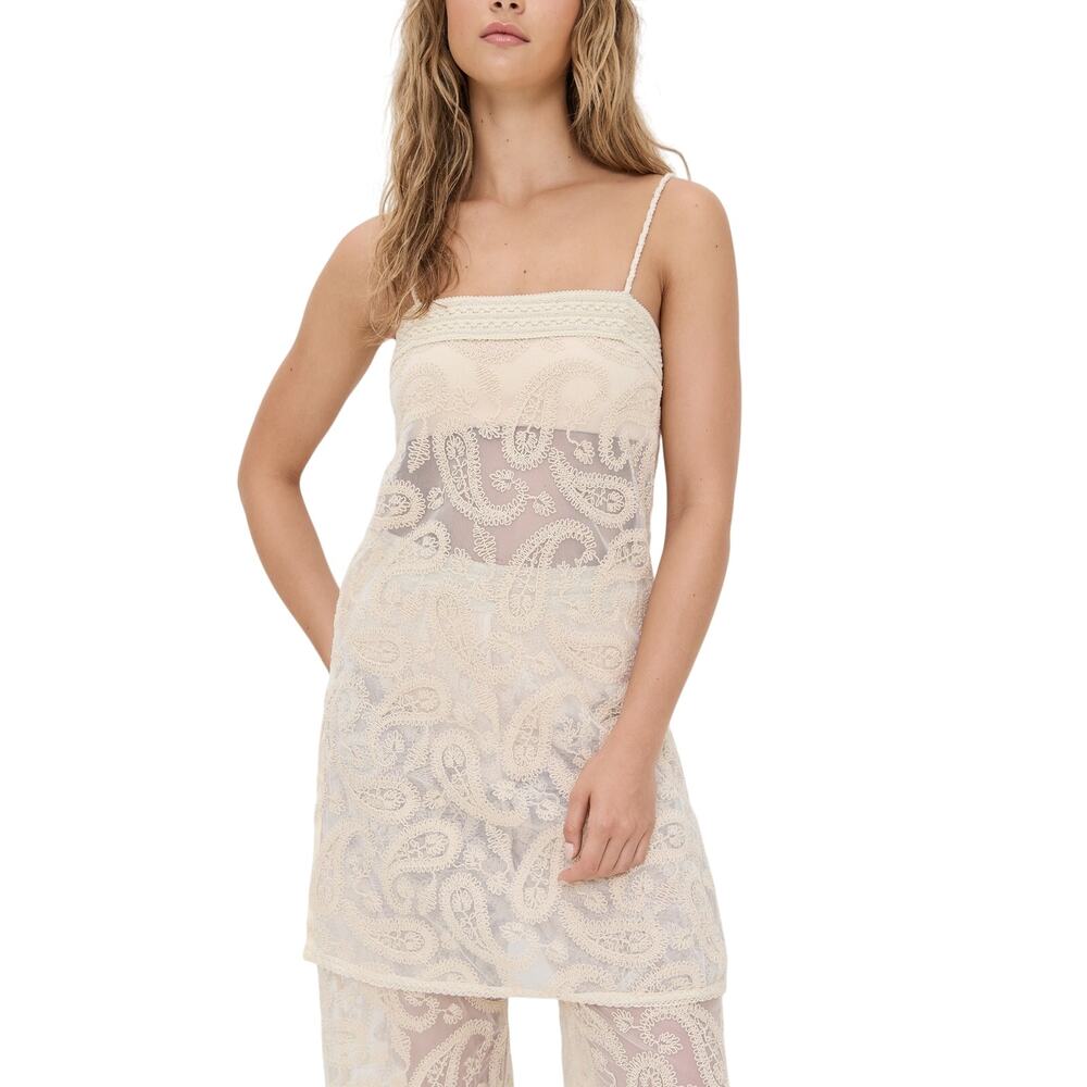 Dress To Cream Polyamide Lace Tunic Size S